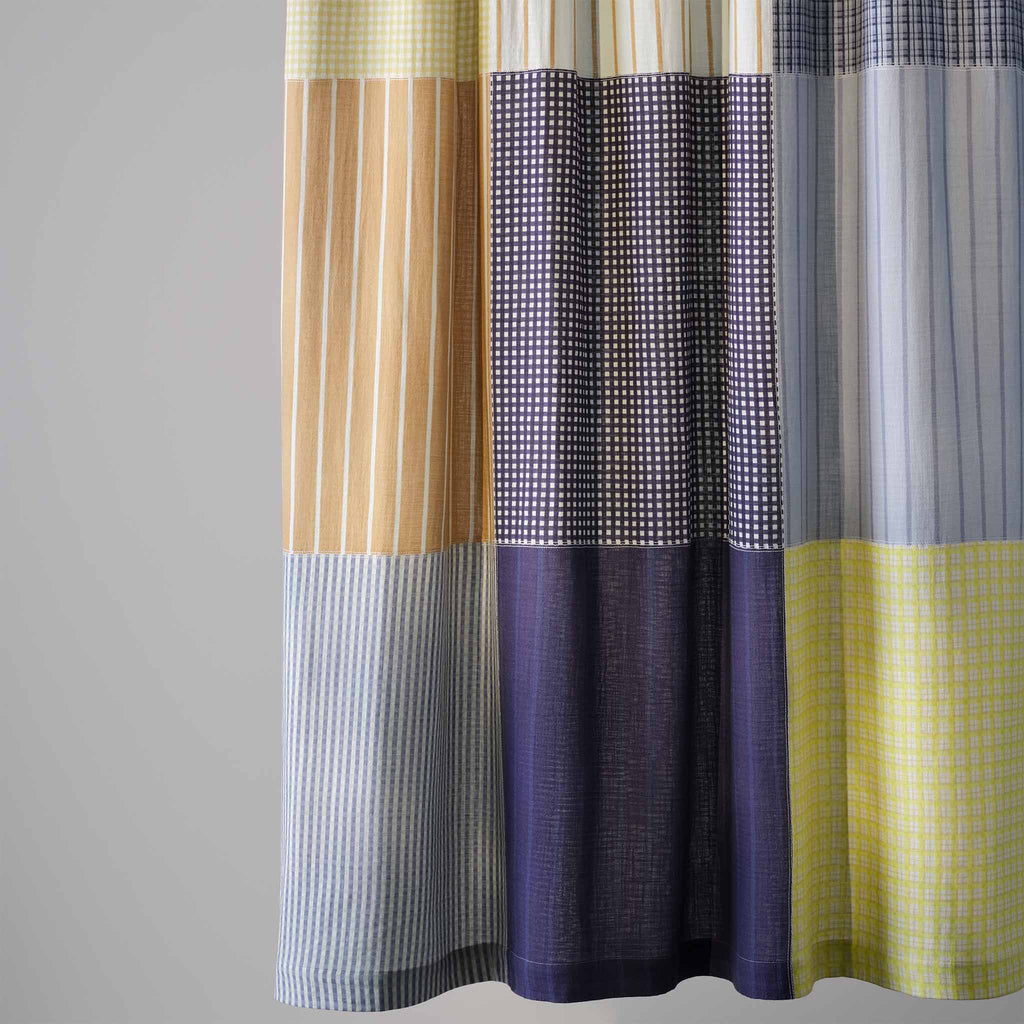 Patchwork Shower Curtain - Checks & Stripes