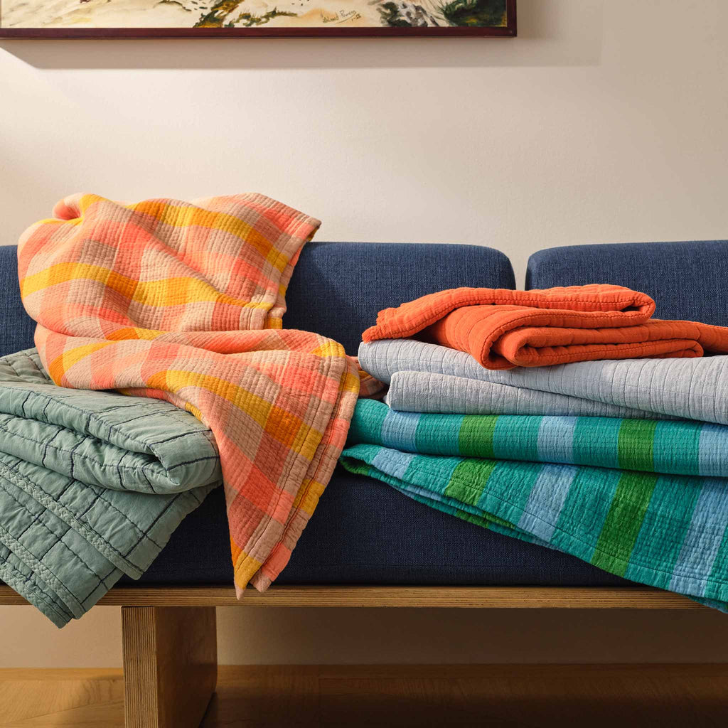Sunwashed Check Bed Blanket - Last Call - Image 4