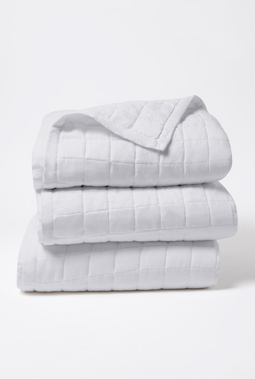Linen Quilt - White