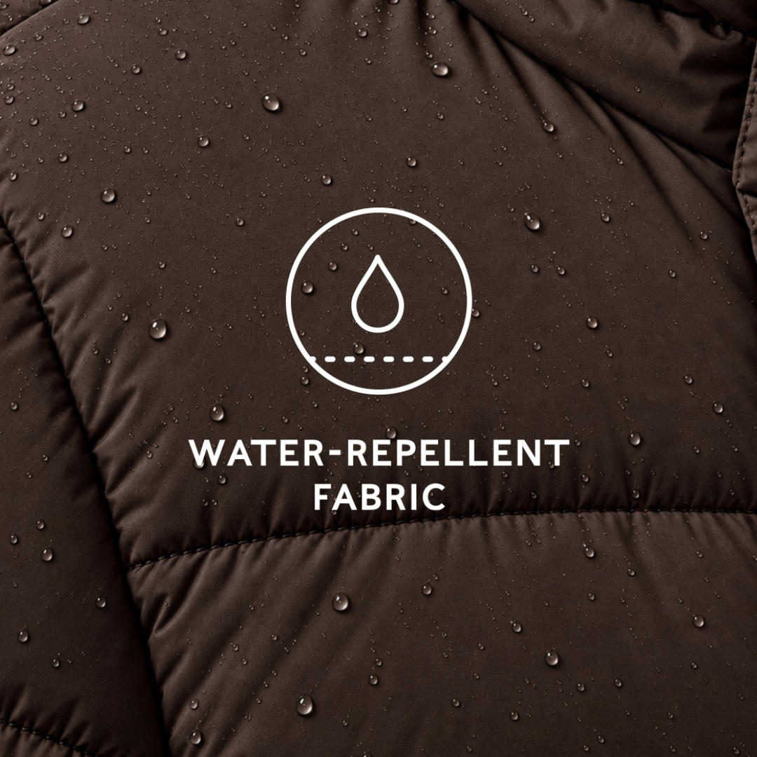 Bartlett Womens Longline Insulated Padded Coat - Chocolate Brown - Image 9