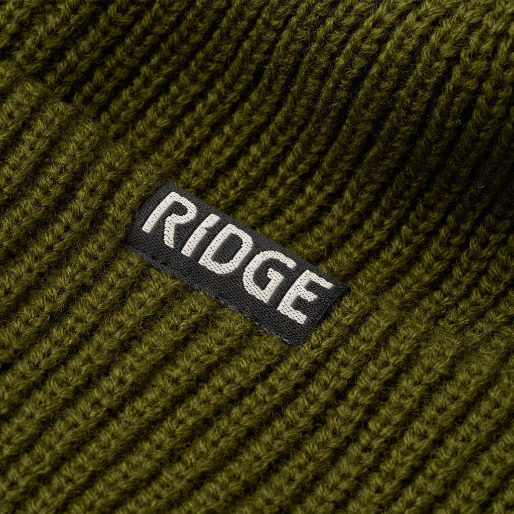 Ridge Classic Cuffed Beanie - Matte Olive - Image 5