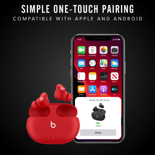 Beats Studio Buds - True Wireless Noise Cancelling Earphones - Red (Brand New) - Image 8
