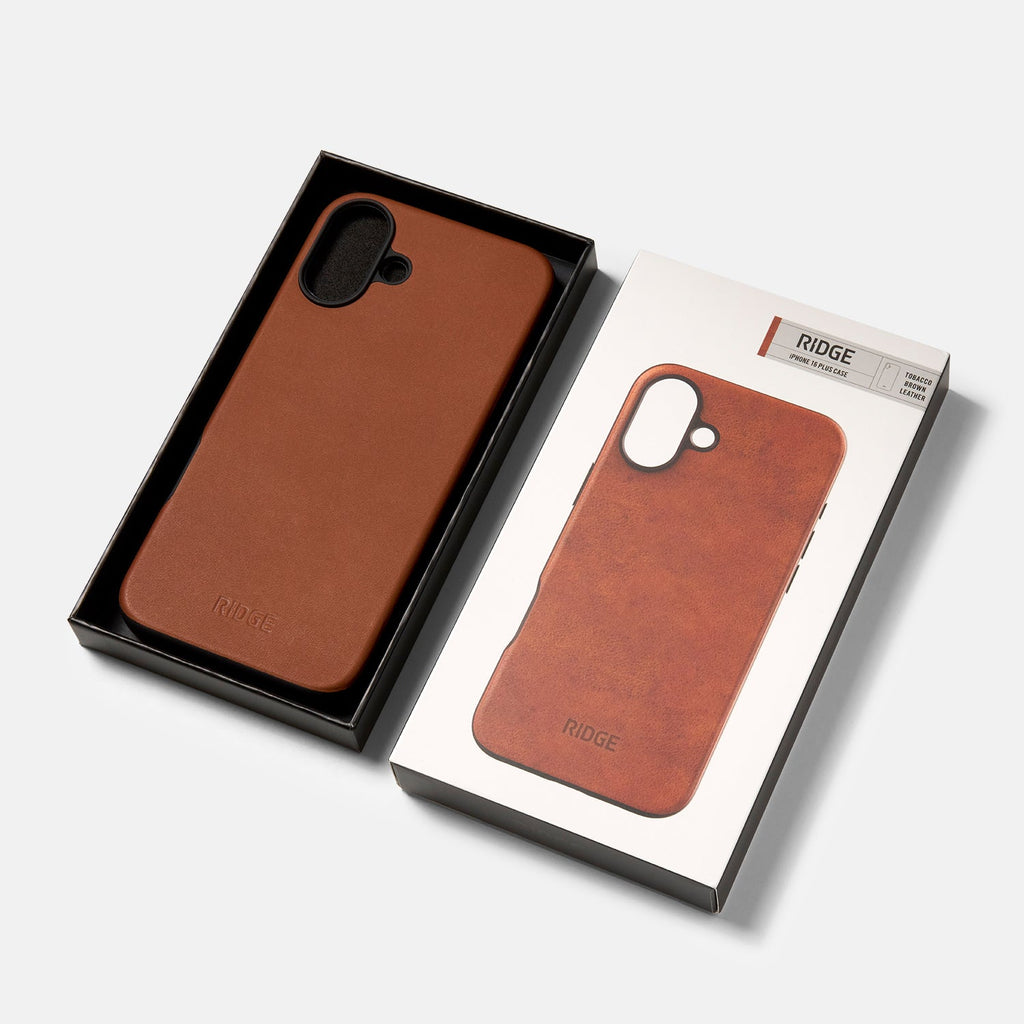 Everyday Phone Case - iPhone 16 Plus - Tobacco Brown Leather - Image 5