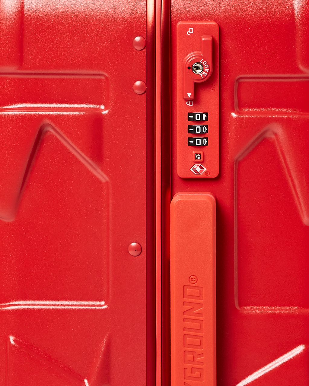 Molded Sharkitecture Red Hardshell Carry-On Luggage - Image 8