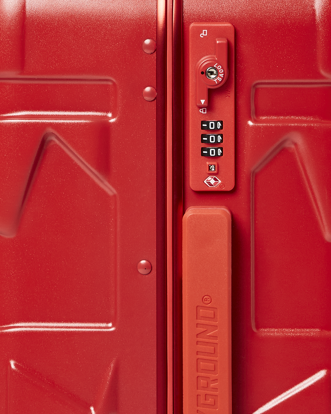 Molded Sharkitecture Red Hardshell Carry-On Luggage - Image 8