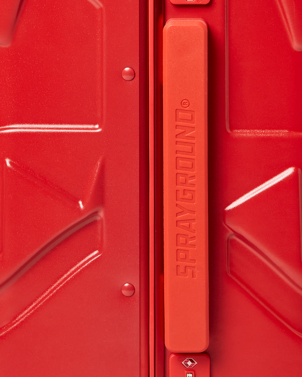 Molded Sharkitecture Red Hardshell Carry-On Luggage - Image 9
