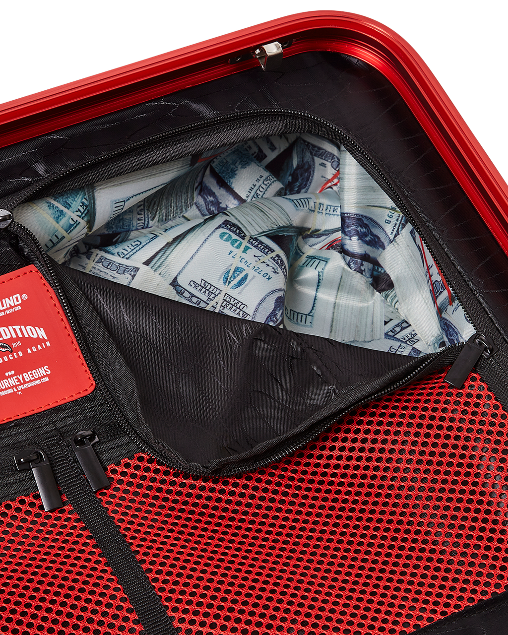 Molded Sharkitecture Red Hardshell Carry-On Luggage - Image 13