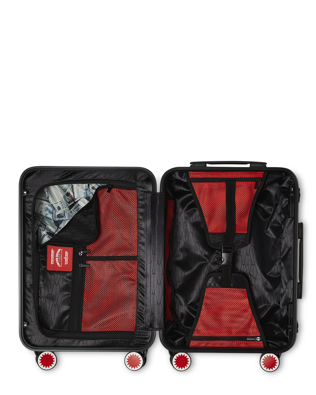 Molded Sharkitecture Black Hardshell Carry-On Luggage - Image 15