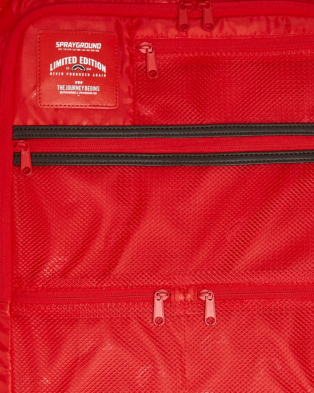 Exterior Gold Zip Pocket Sharks in Paris Jetsetter Carry-On Luggage - Image 14
