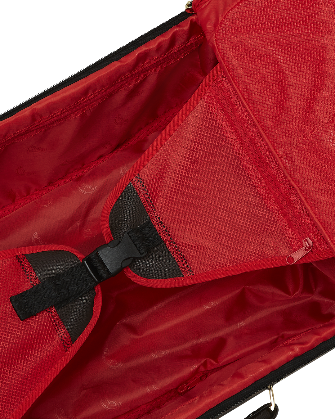 Exterior Gold Zip Pocket Sharks in Paris Jetsetter Carry-On Luggage - Image 15