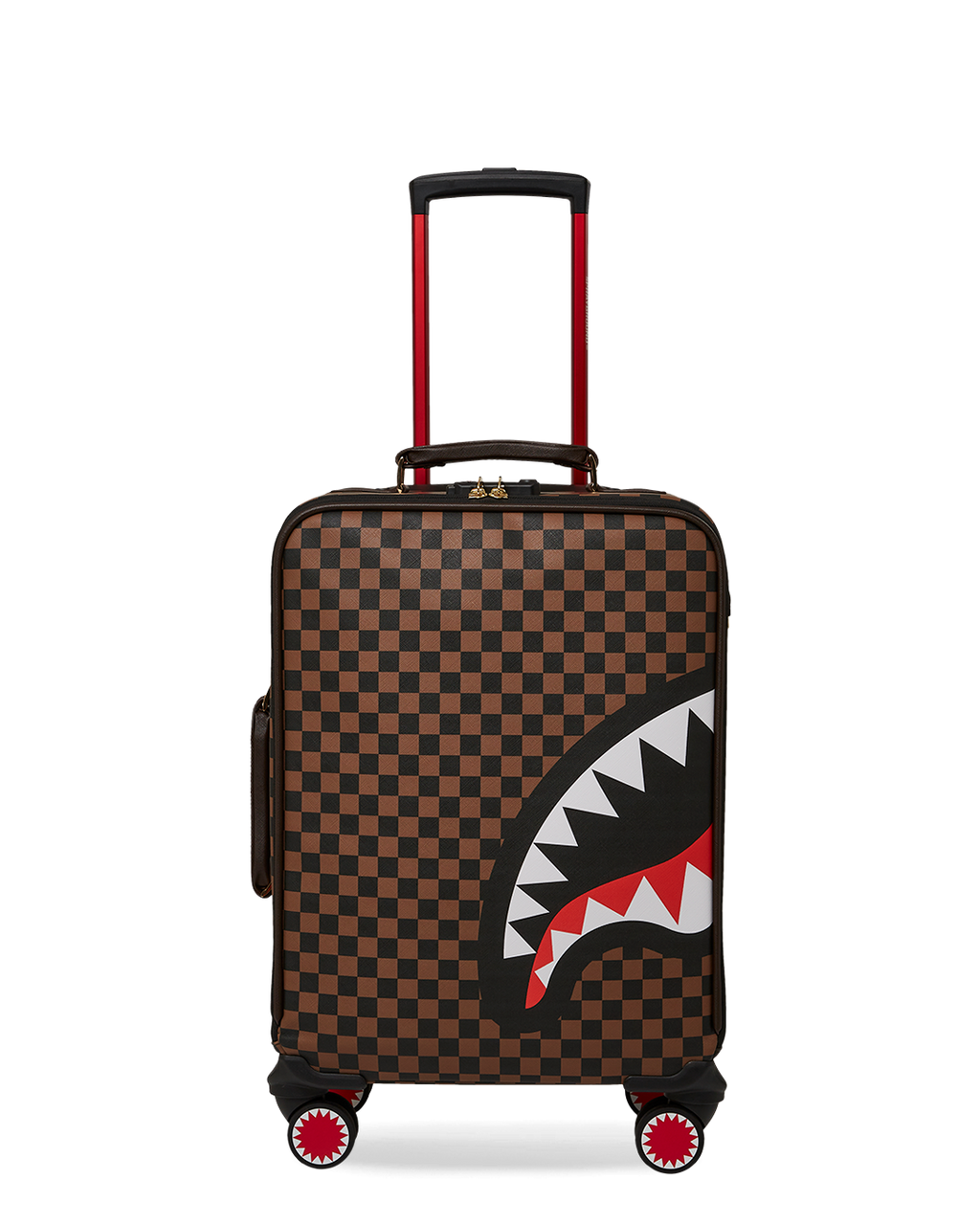 Exterior Gold Zip Pocket Sharks in Paris Jetsetter Carry-On Luggage - Image 3