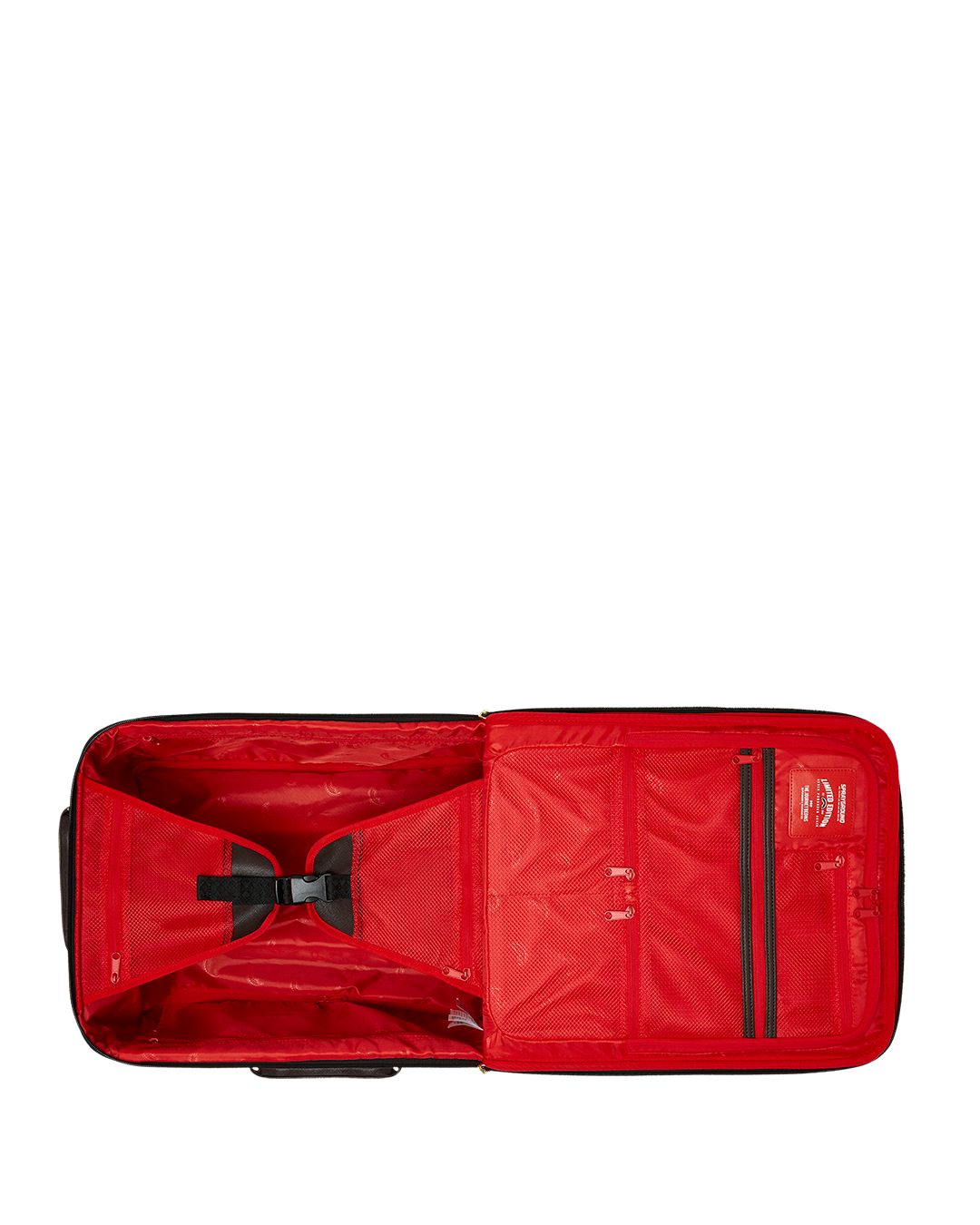 Exterior Gold Zip Pocket Sharks in Paris Jetsetter Carry-On Luggage - Image 13