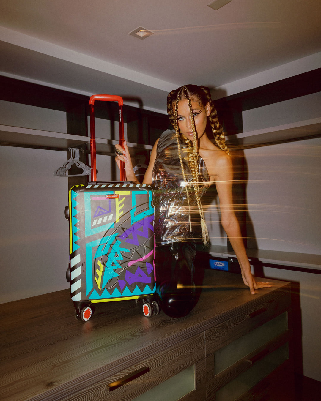 A.i. Path to the Future III Hardshell Carry-On Luggage - Sandflower Collab - Image 31