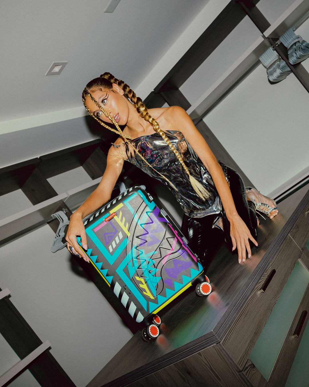 A.i. Path to the Future III Hardshell Carry-On Luggage - Sandflower Collab - Image 33