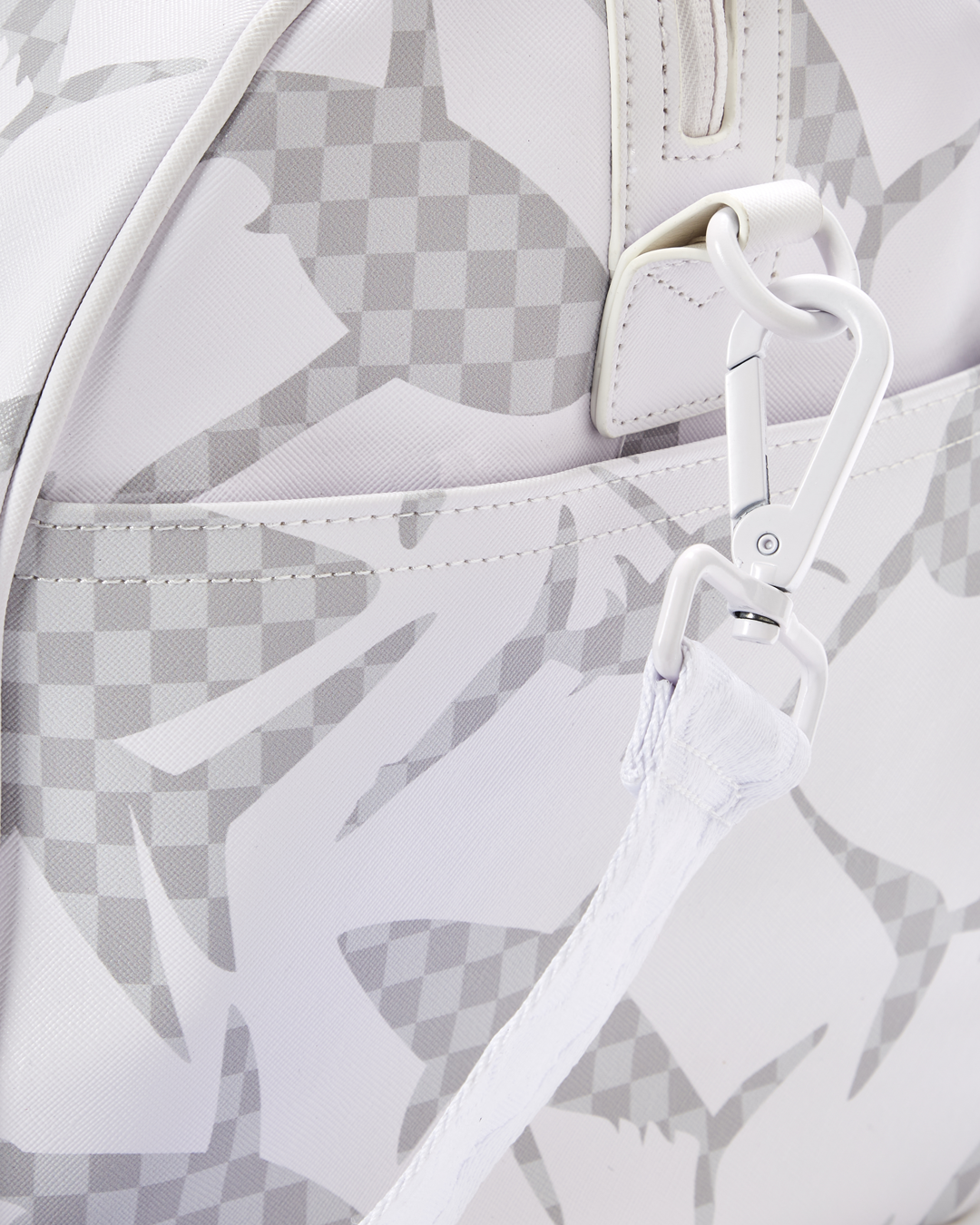 Shark Check (White) Duffle - Image 10