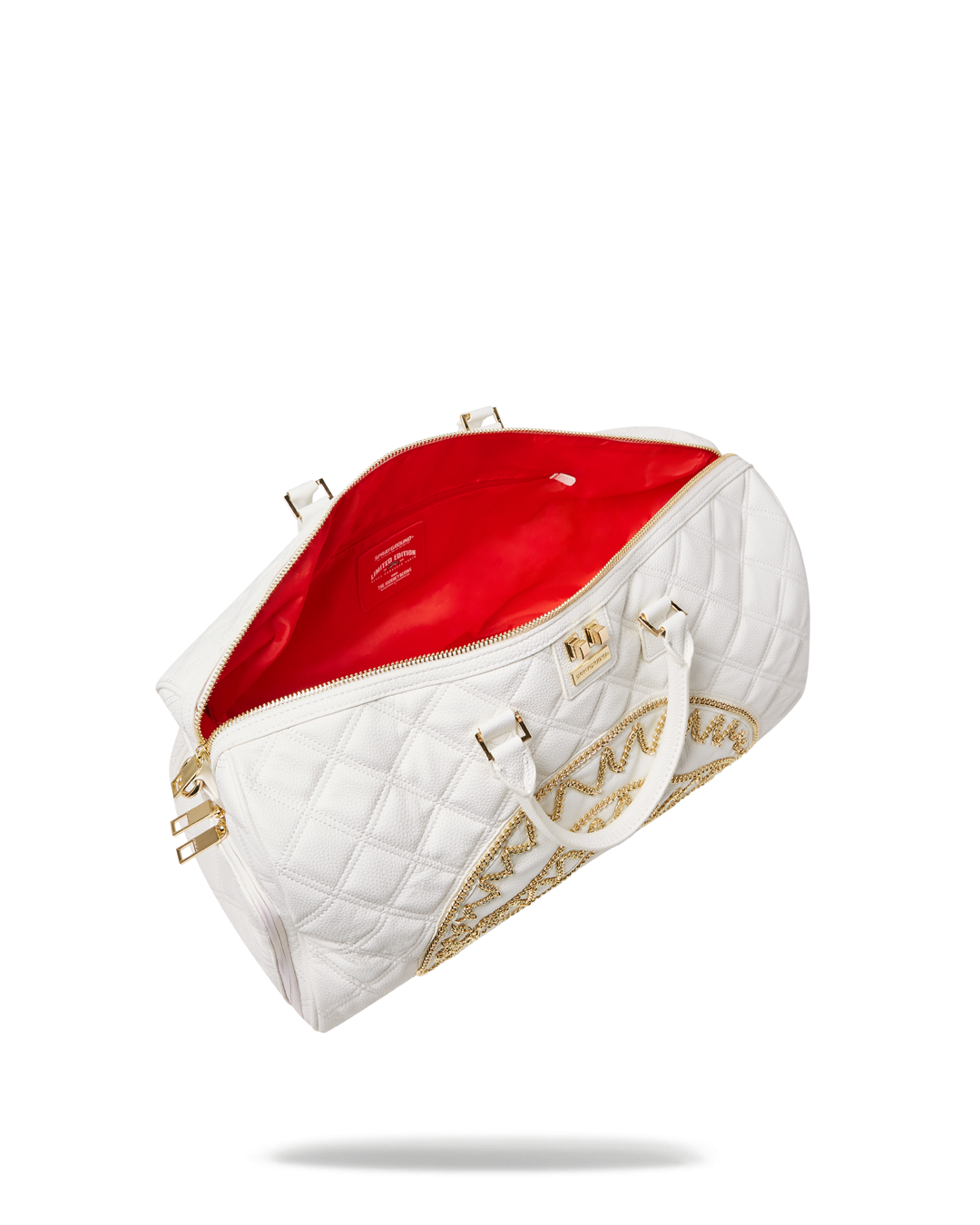 Riviera Le Blanc Gold Chain Shark Duffle - Image 11