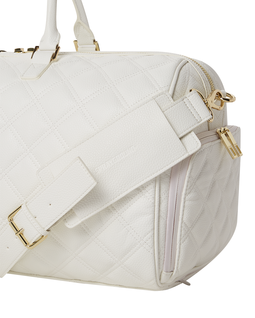 Riviera Le Blanc Gold Chain Shark Duffle - Image 13