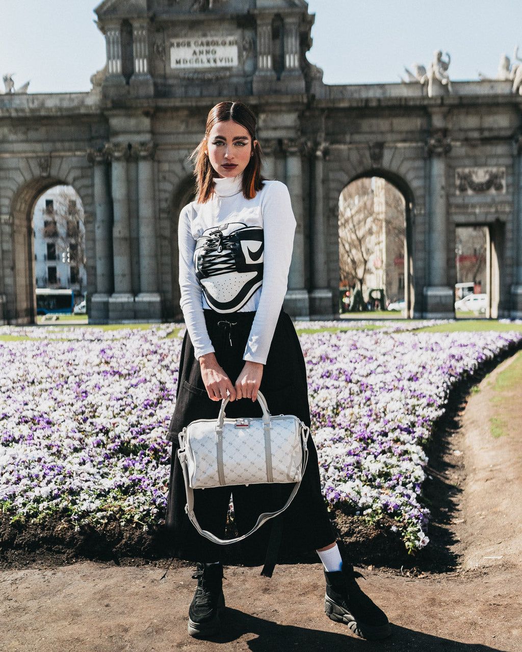 Money Pattern Powder Mini Duffle - Image 10