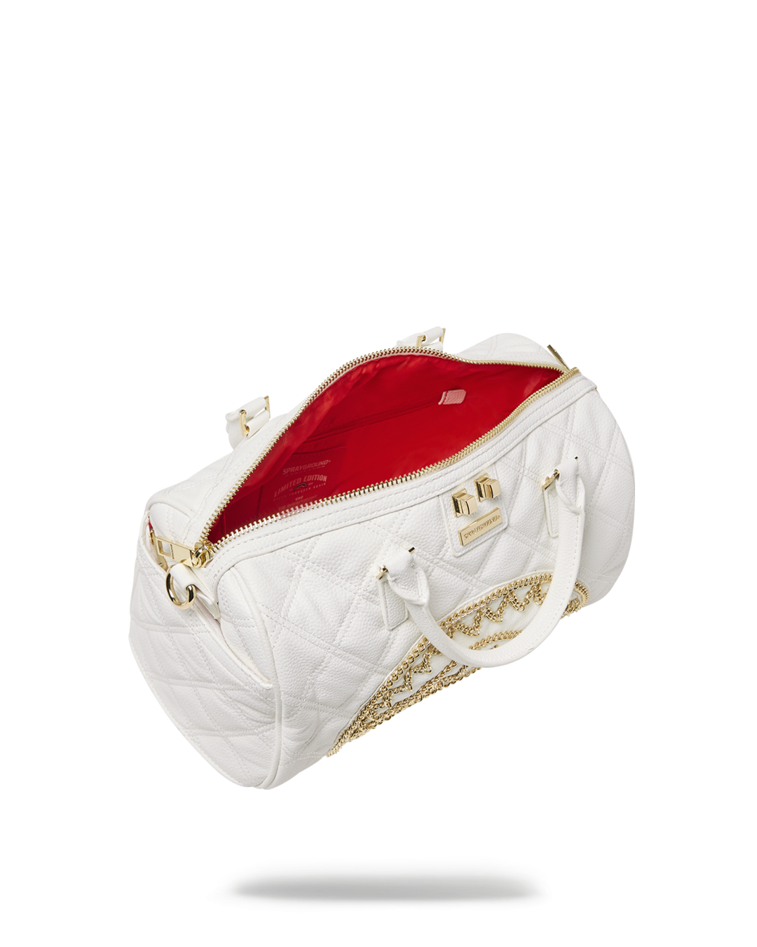 Riviera Le Blanc Gold Chain Shark Mini Duffle - Image 9