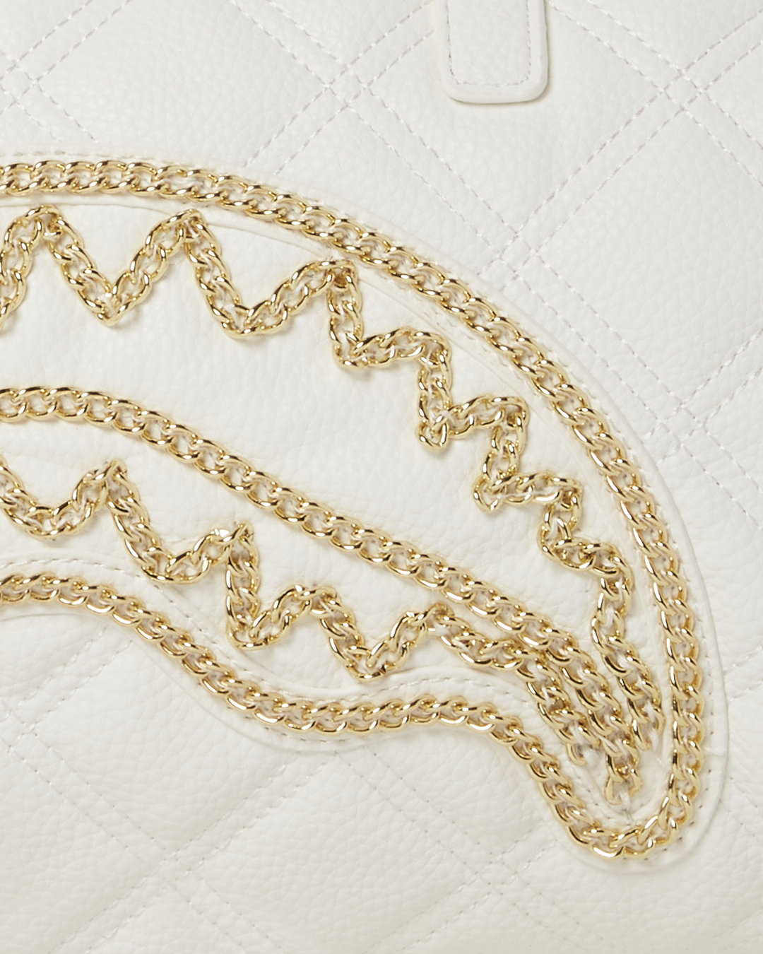 Riviera Le Blanc Gold Chain Shark Mini Duffle - Image 13