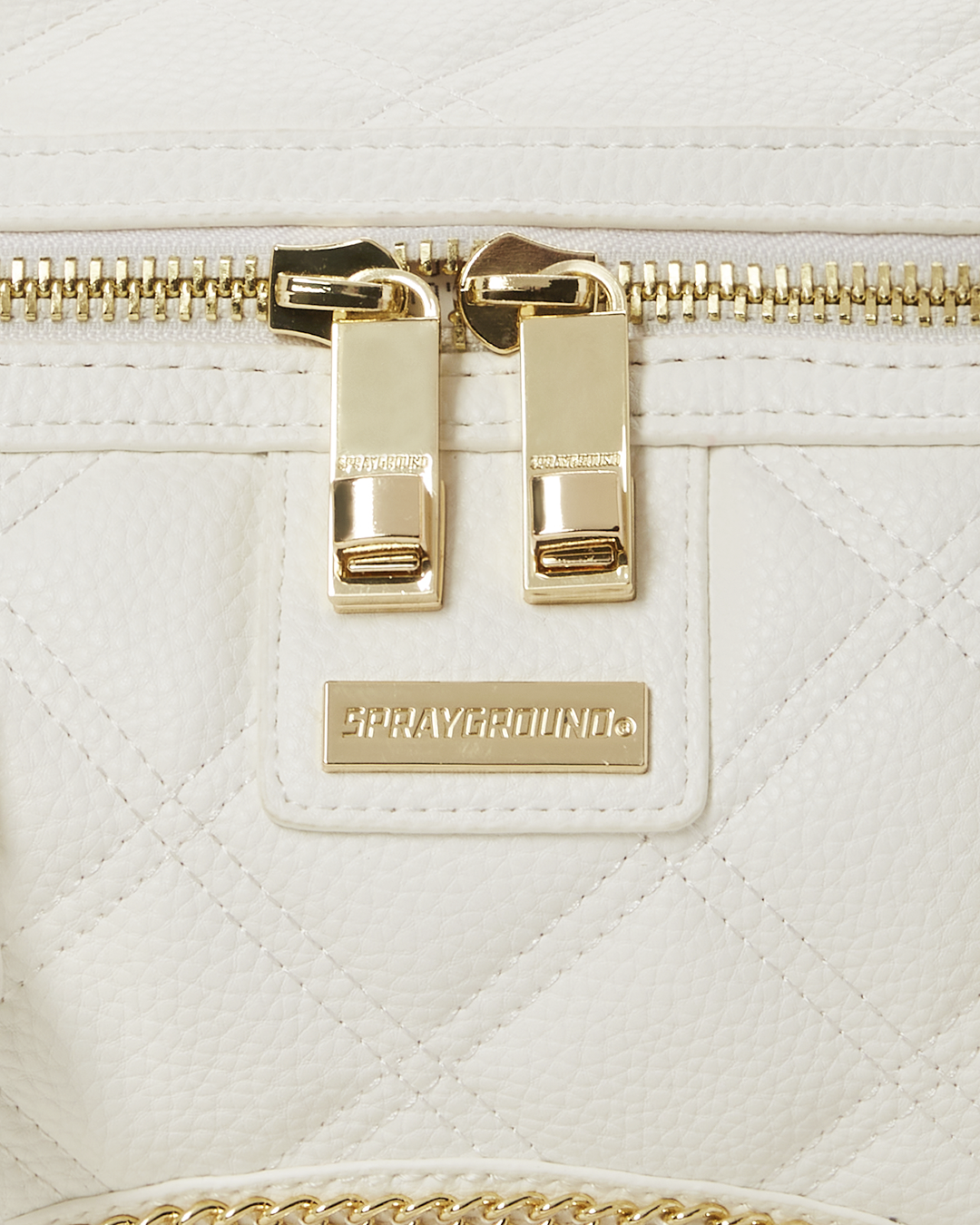 Riviera Le Blanc Gold Chain Shark Mini Duffle - Image 15