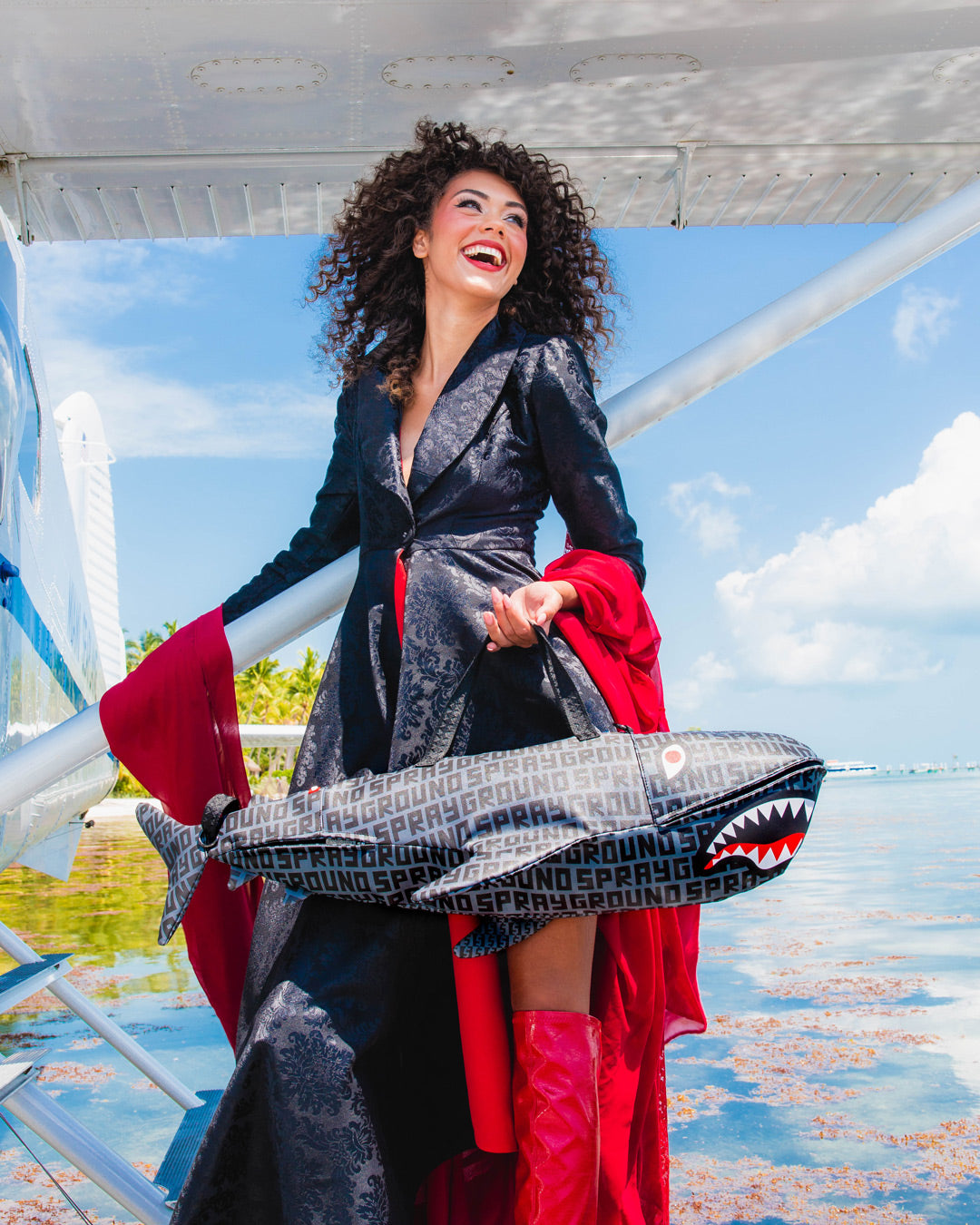 Sharkfinity Stealth Pilot Shark Shape Duffle - Image 2