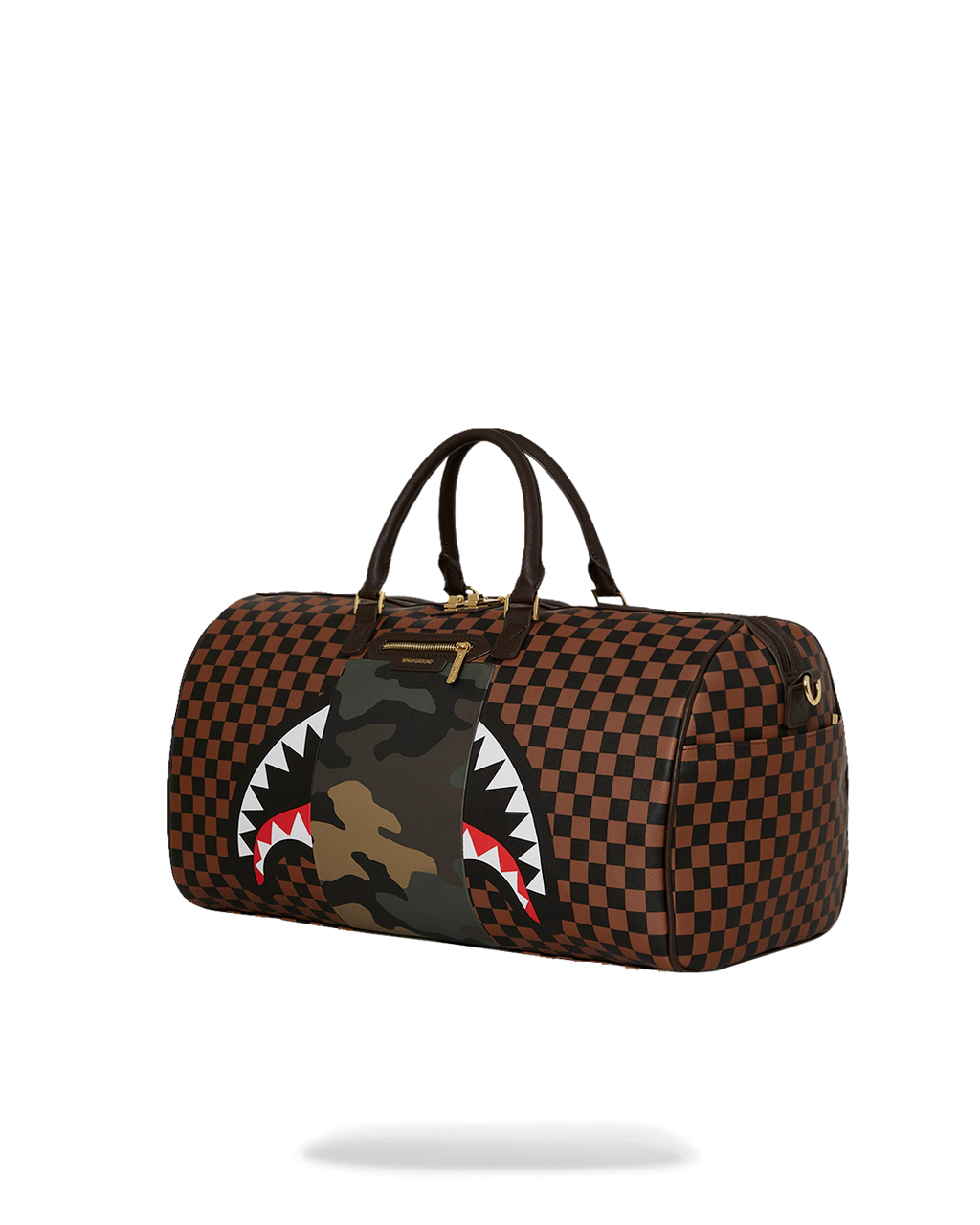 Exterior Gold Zip Pocket Sharks in Paris Duffle - Image 3