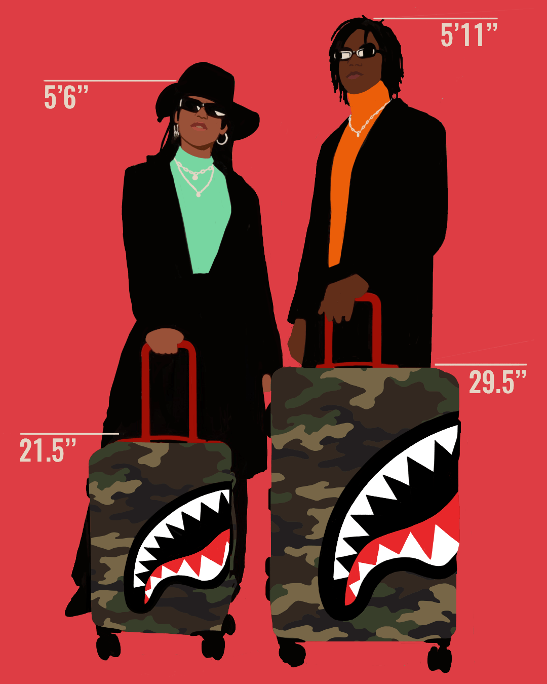 Sharknautics (Camo) 21.5” Carry-On Luggage - Image 16