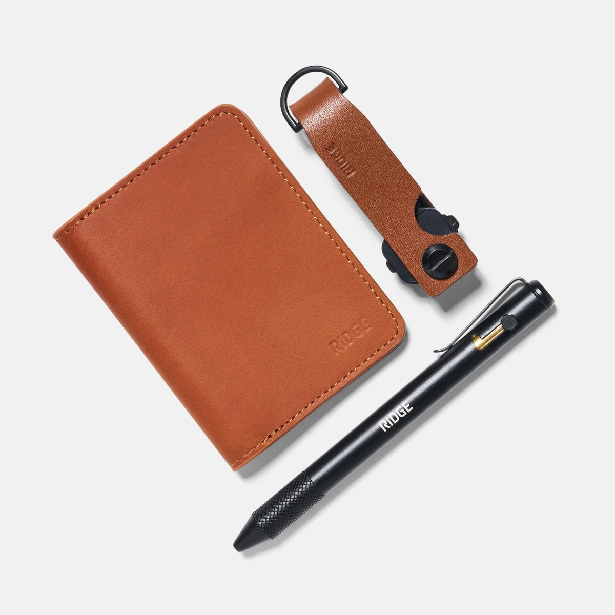 Daily Writer Kit - Bifold - Tobacco Brown Leather - Image 3