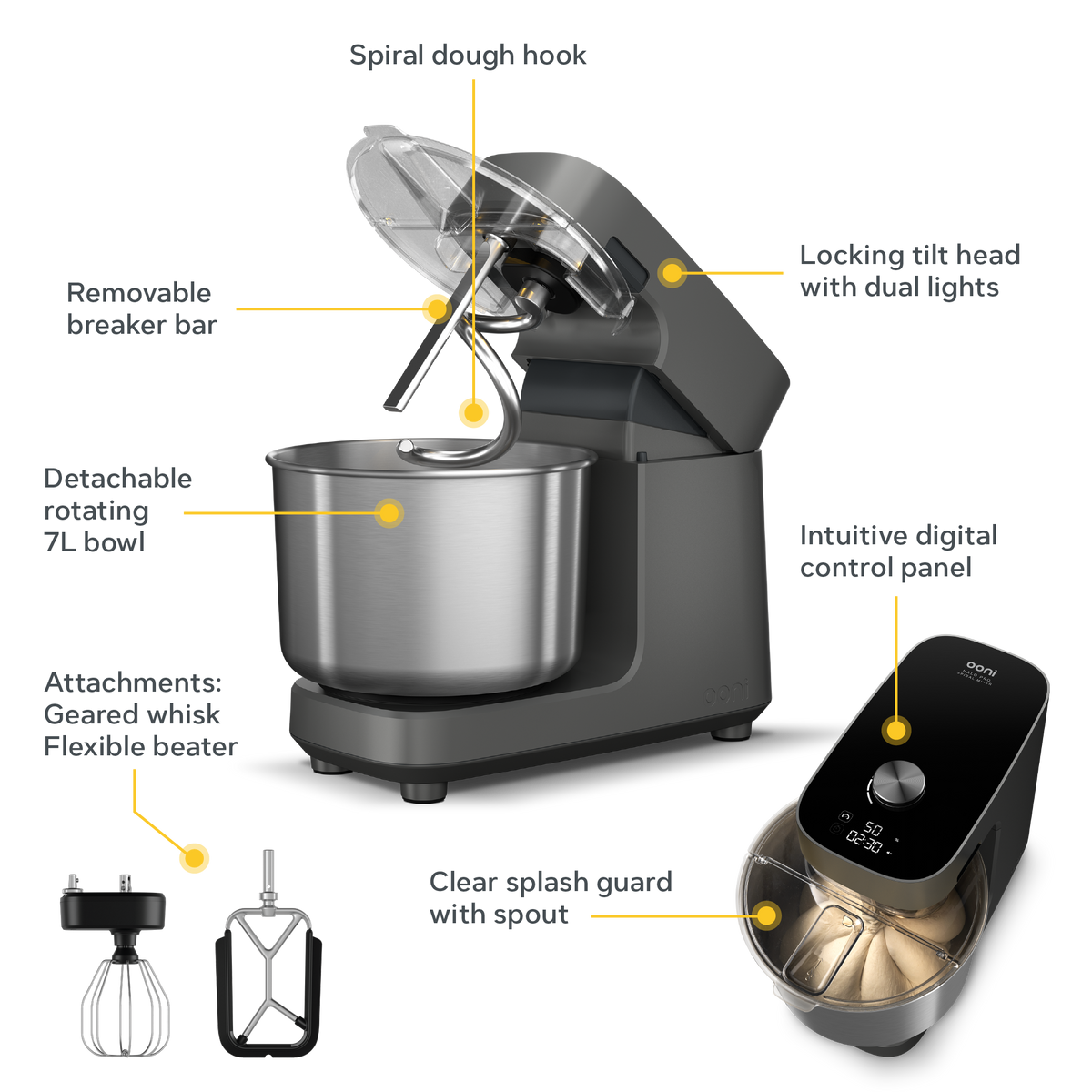 Ooni Halo Pro Spiral Dough Mixer - Image 7