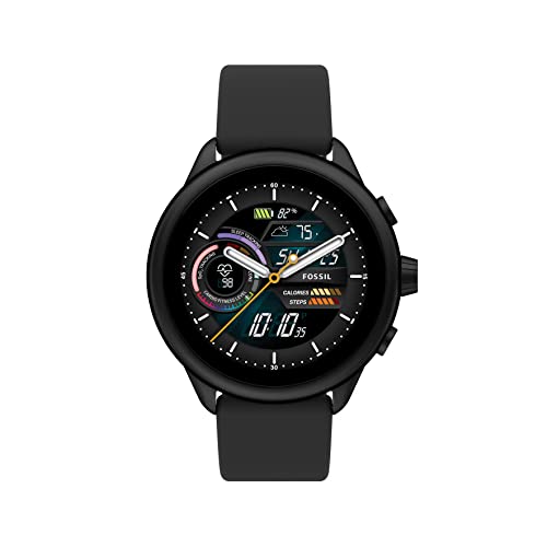 Fossil Unisex Gen 6 44mm Wellness Edition Touchscreen Silicone Smart Watch - Black - FTW4069V - Image 2
