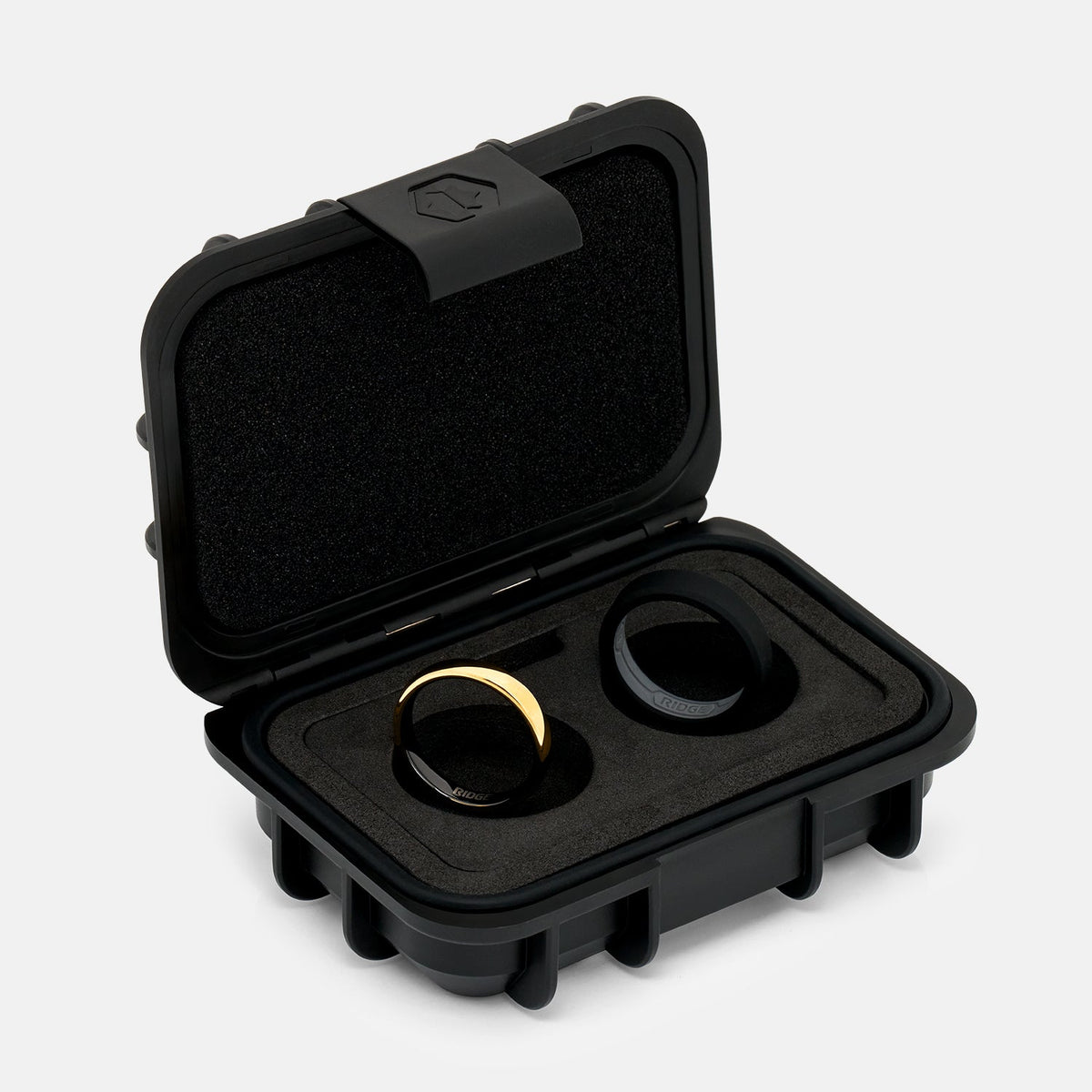 Ridge 4mm Rounded Ring Set - 24K Gold - Image 2