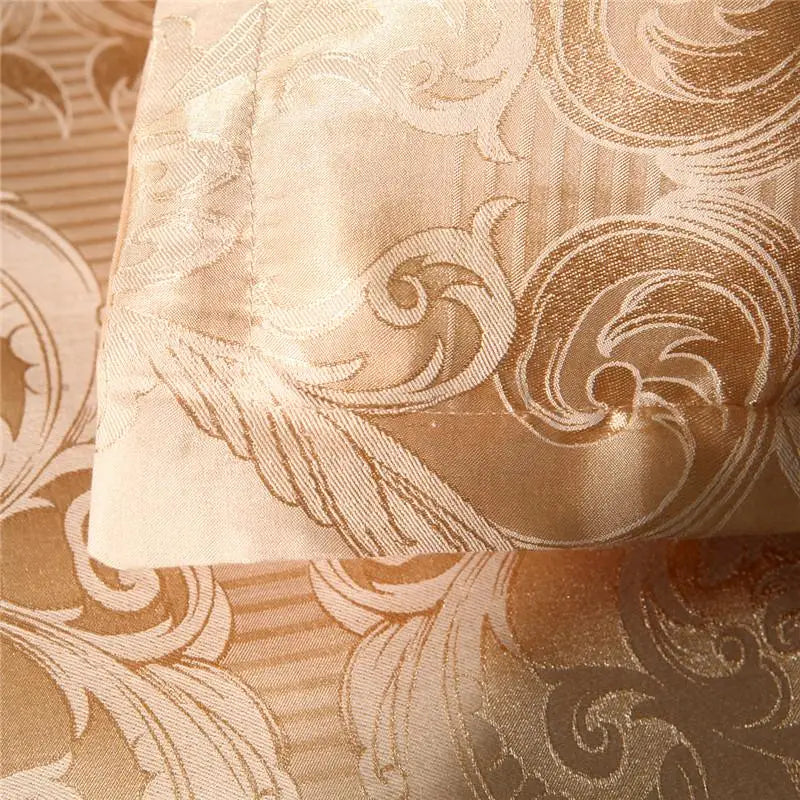 Luxury Gold Silk-Look Bedding Set - Image 6