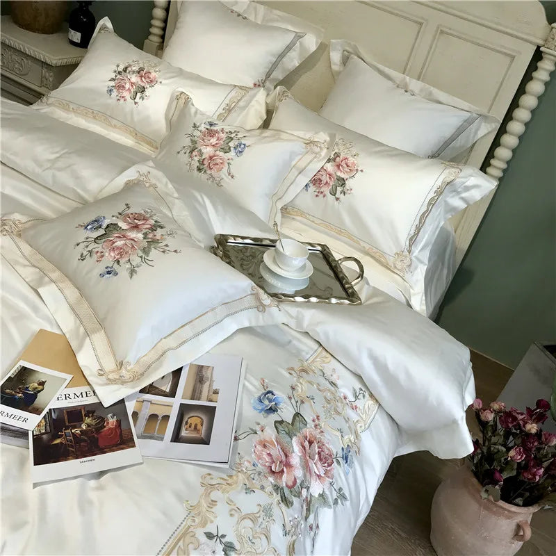 1000TC Egyptian Cotton Luxury White Bedding Set - Image 6