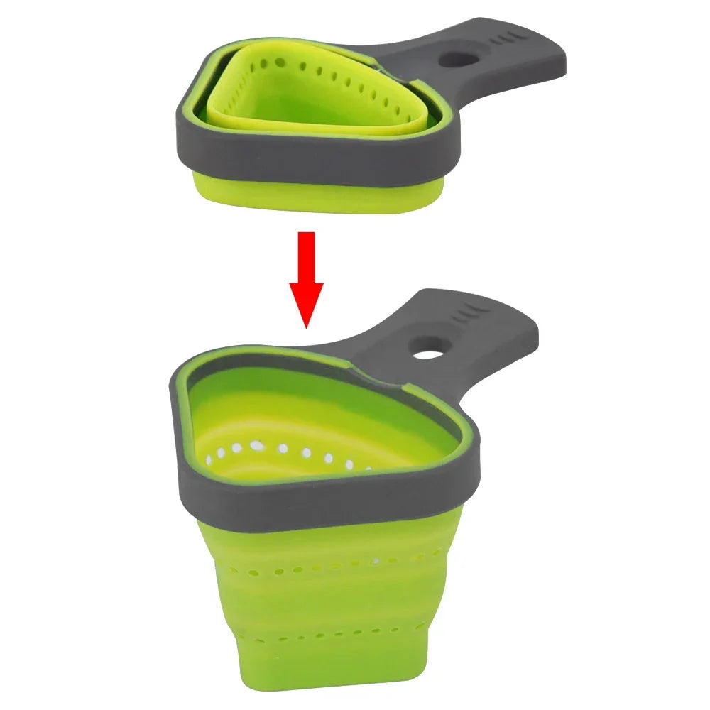 Foldable Silicone Pasta Colander Strainer - Image 3