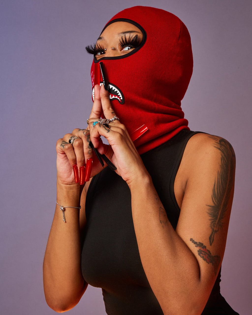 Shark Central Ski Mask (Red) - Image 4