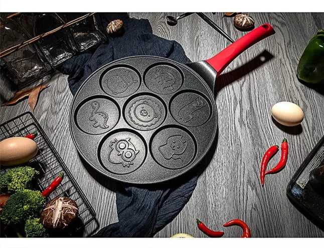 Seven-Hole Breakfast Nonstick Frying Pan - Image 7