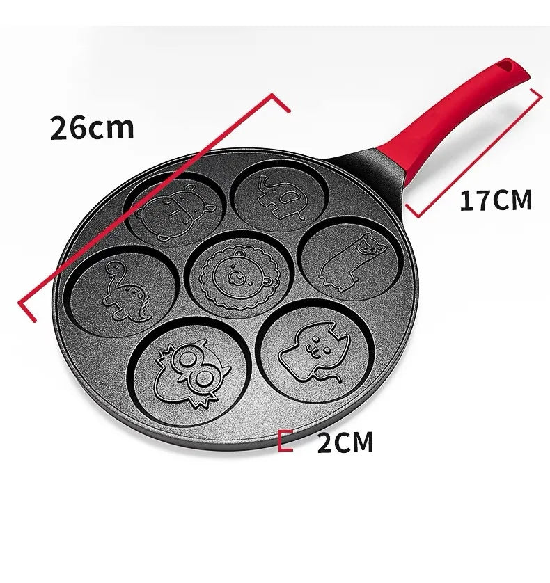 Seven-Hole Breakfast Nonstick Frying Pan - Image 4