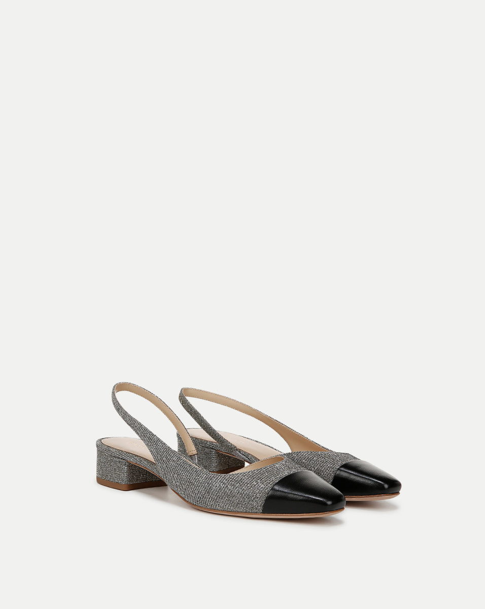 Cecile Lurex Cap-Toe Slingback - Image 2