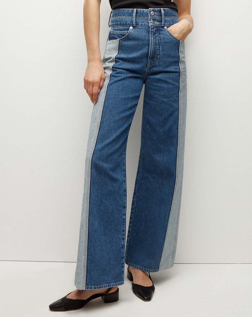 Taylor Two-Tone Wide-Leg Jean - Image 2