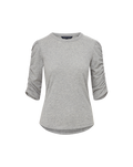 Waldorf Ruched-Sleeve Slub T-Shirt - Image 5