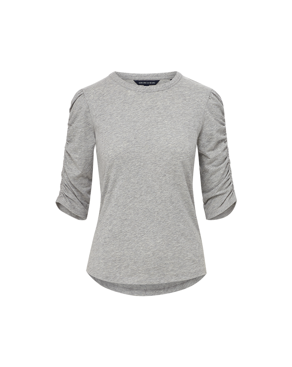 Waldorf Ruched-Sleeve Slub T-Shirt - Image 5
