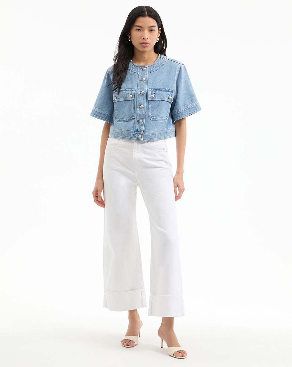 Elias Short Sleeve Denim Jacket - Image 2