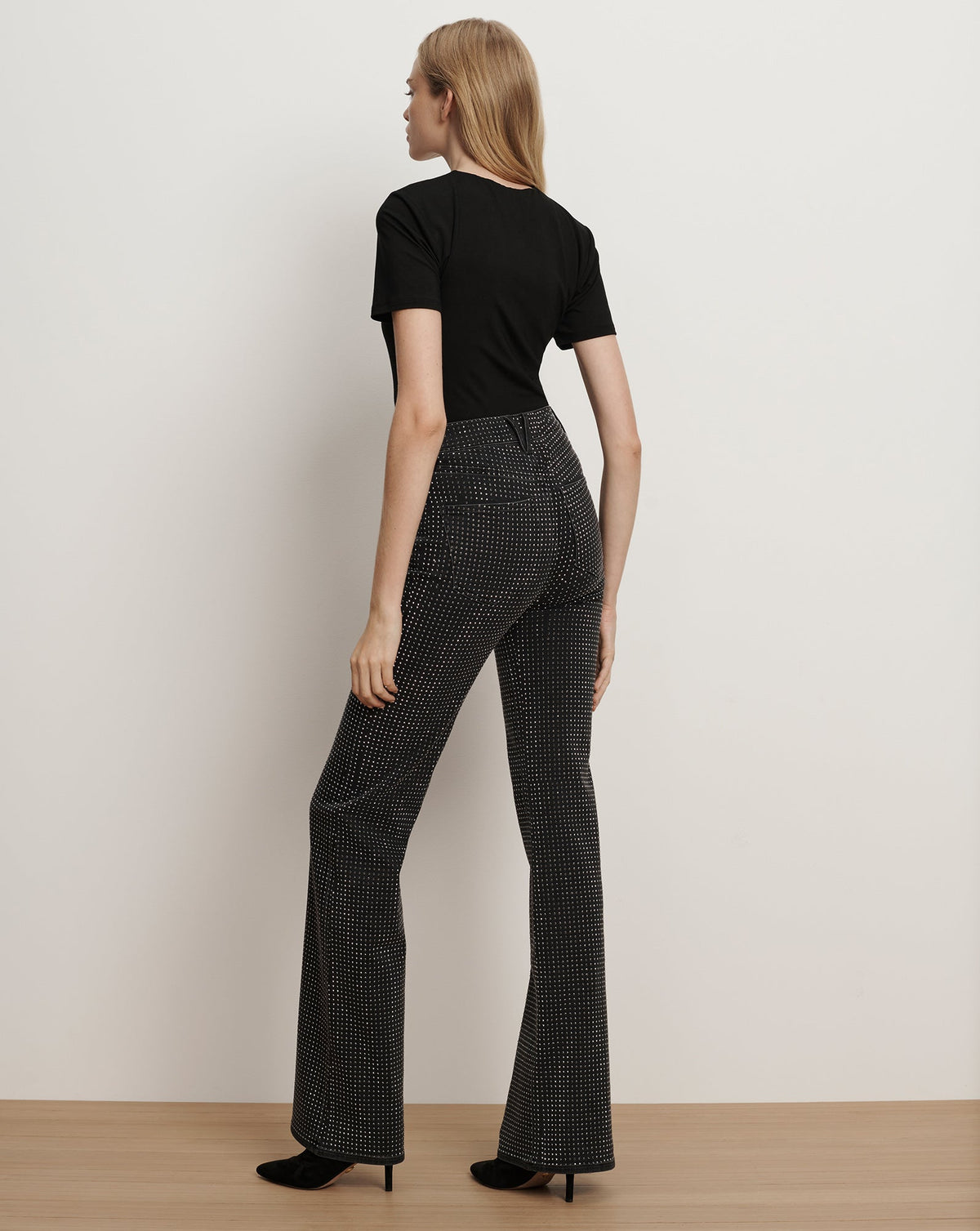 Crosbie Rhinestone Slim Wide-Leg Jean - Image 5