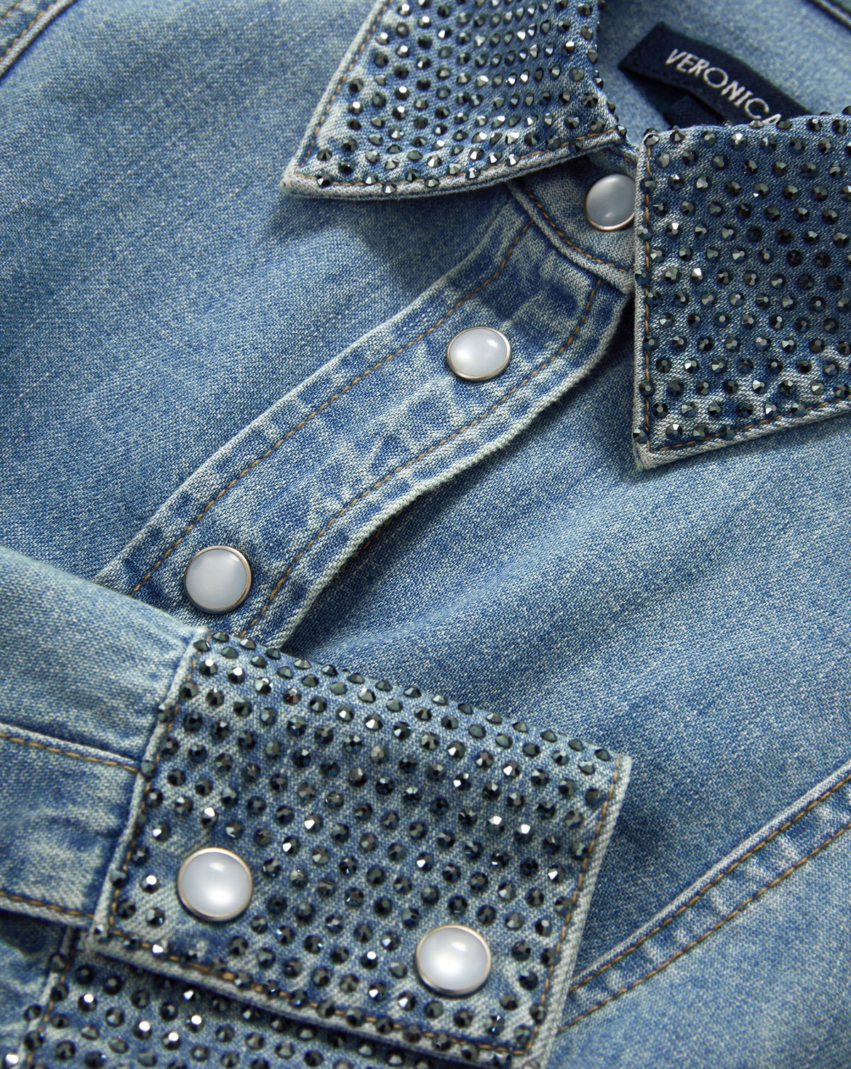 Eddie Embellished Chambray Shirt - Image 3