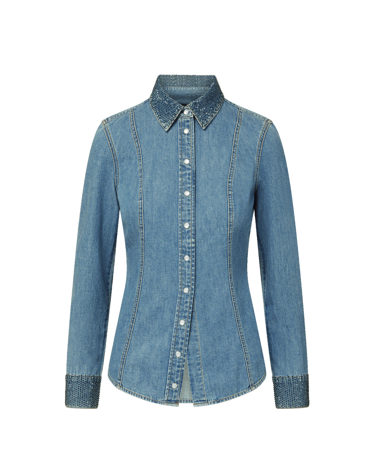 Eddie Embellished Chambray Shirt - Image 6