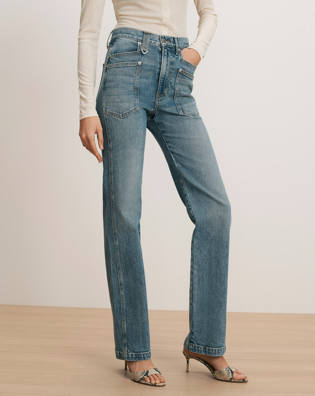 Dylan Patch-Pocket Straight-Leg Jean - Image 2