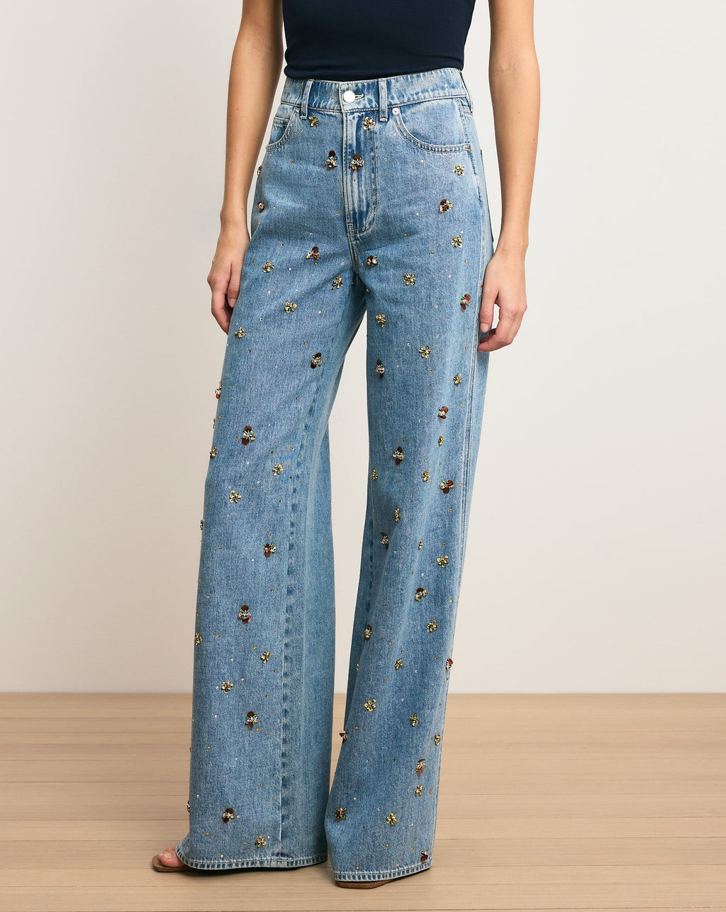 Kasey Embellished Wide-Leg Jean - Image 2