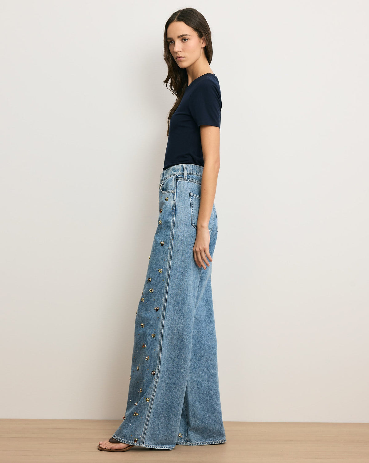Kasey Embellished Wide-Leg Jean - Image 4