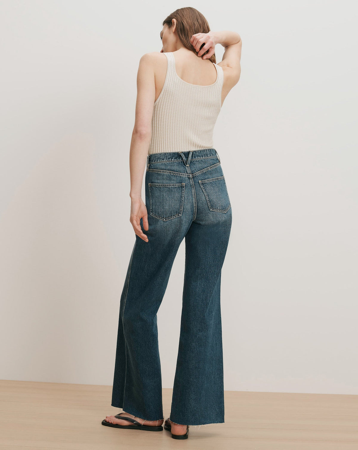 Taylor Crossover-Waistband Wide-Leg Jean - Image 5